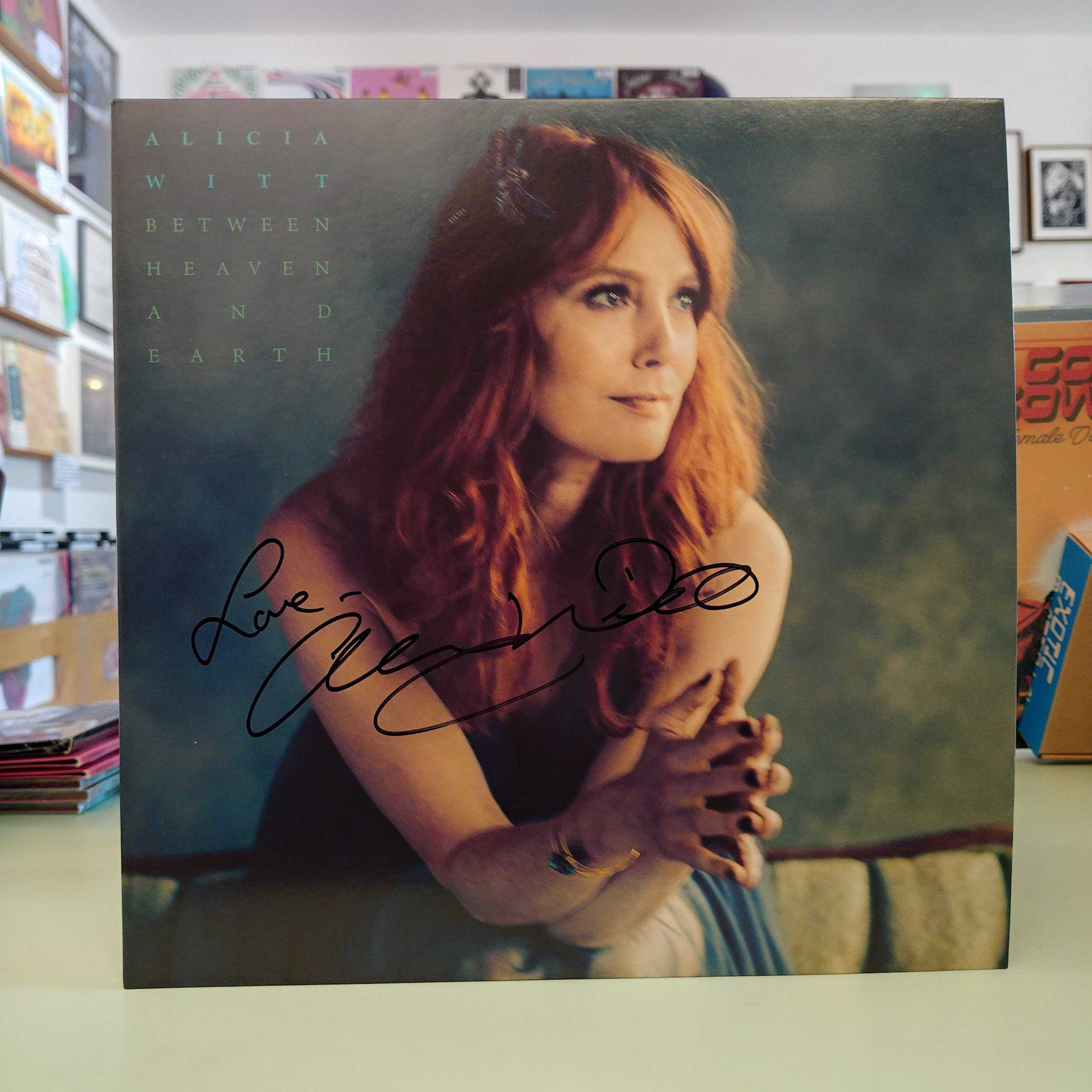 SIGNED Alicia Witt - Between Heaven and Earth (Sea Glass Vinyl)