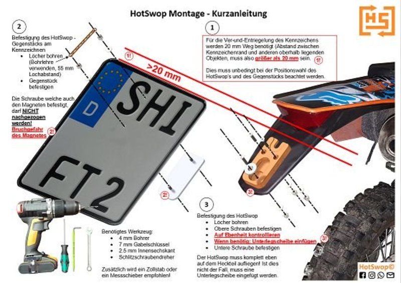 HotSwop Kennzeichenhalter Enduro Kit