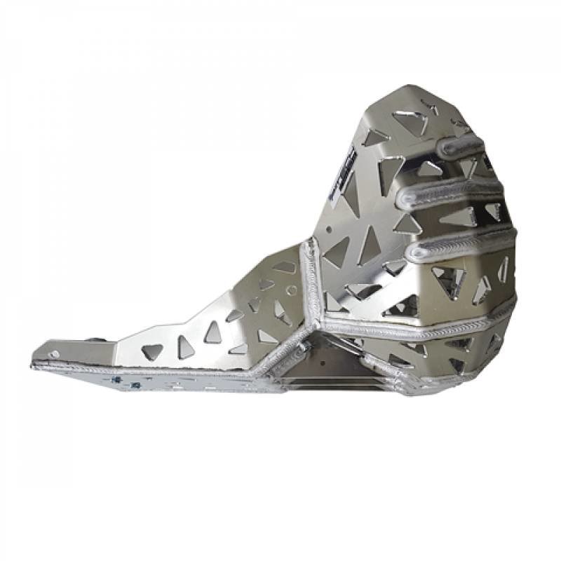 Skid plate with exhaust pipe guard