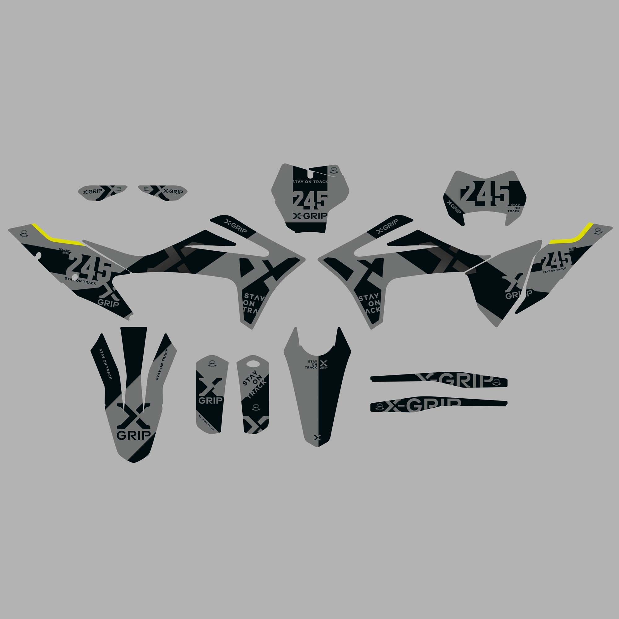 X-GRIP Dekor Kit  für GasGas #20 Grau Matt