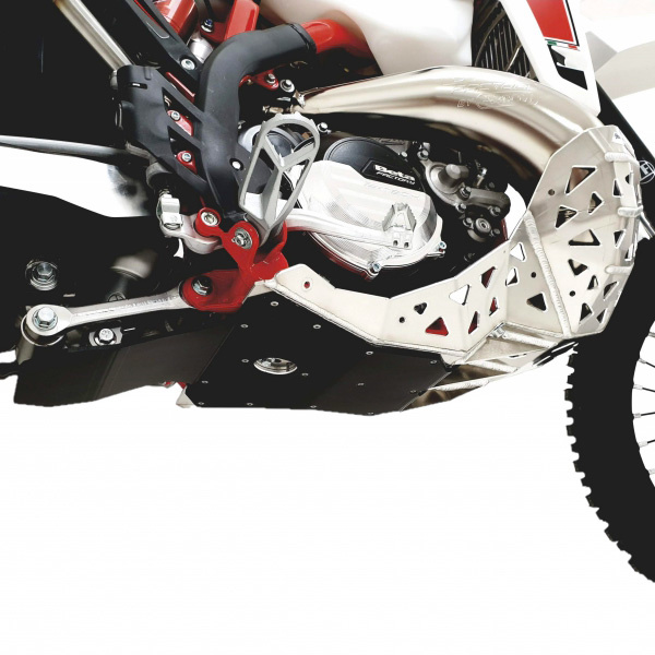 Skid plate / exhaust pipe guard and linkage guard