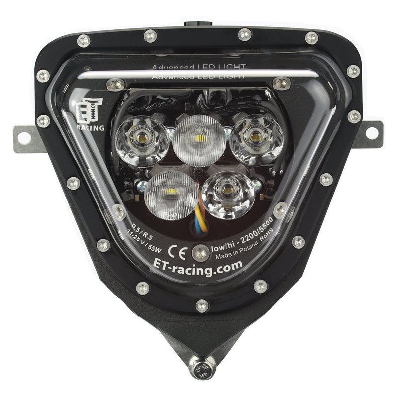 ET Racing LED Headlight Dual 5 Aluminium, 5500 Lumen