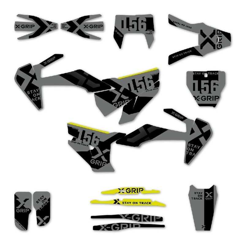 X-GRIP Graphic Kit Husqvarna #20 - Grey matt