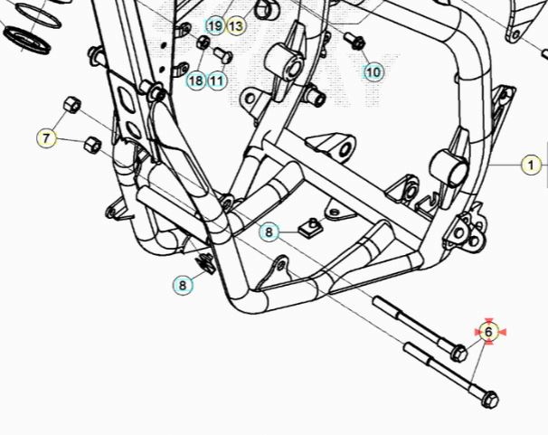 Beta Schraube / Bolzen Motorbefestigung