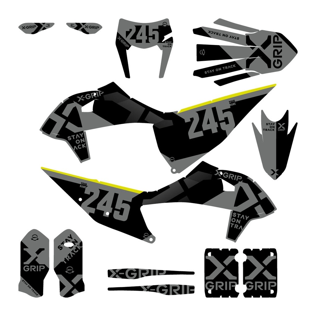 X-GRIP Graphic Kit for KTM #20 Gray matt