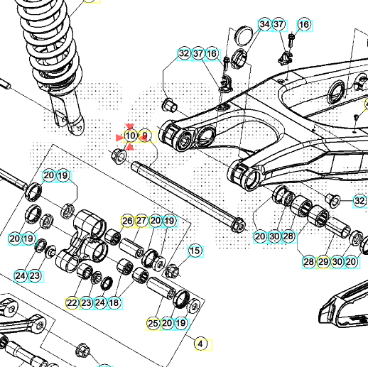 Beta Swingarm Axle Nut