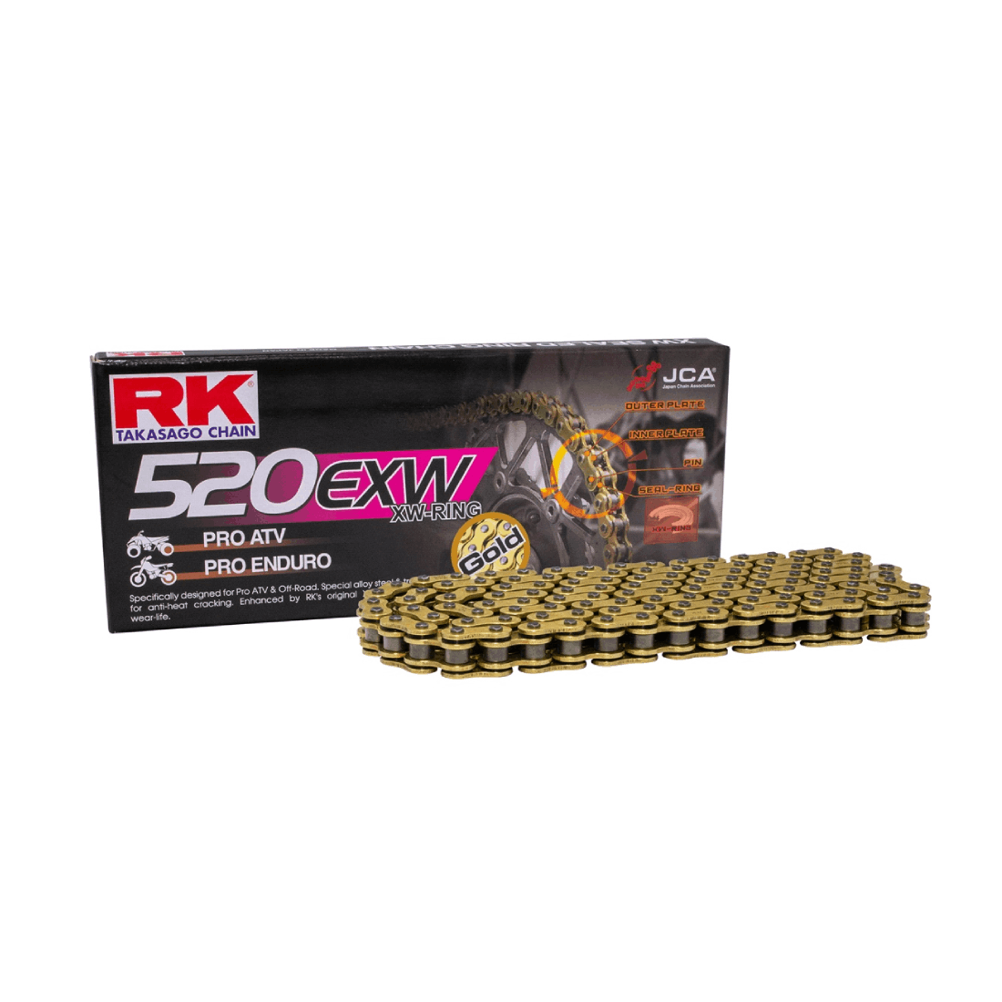 RK Chains Kette 520 EXW abgedichtet Gold