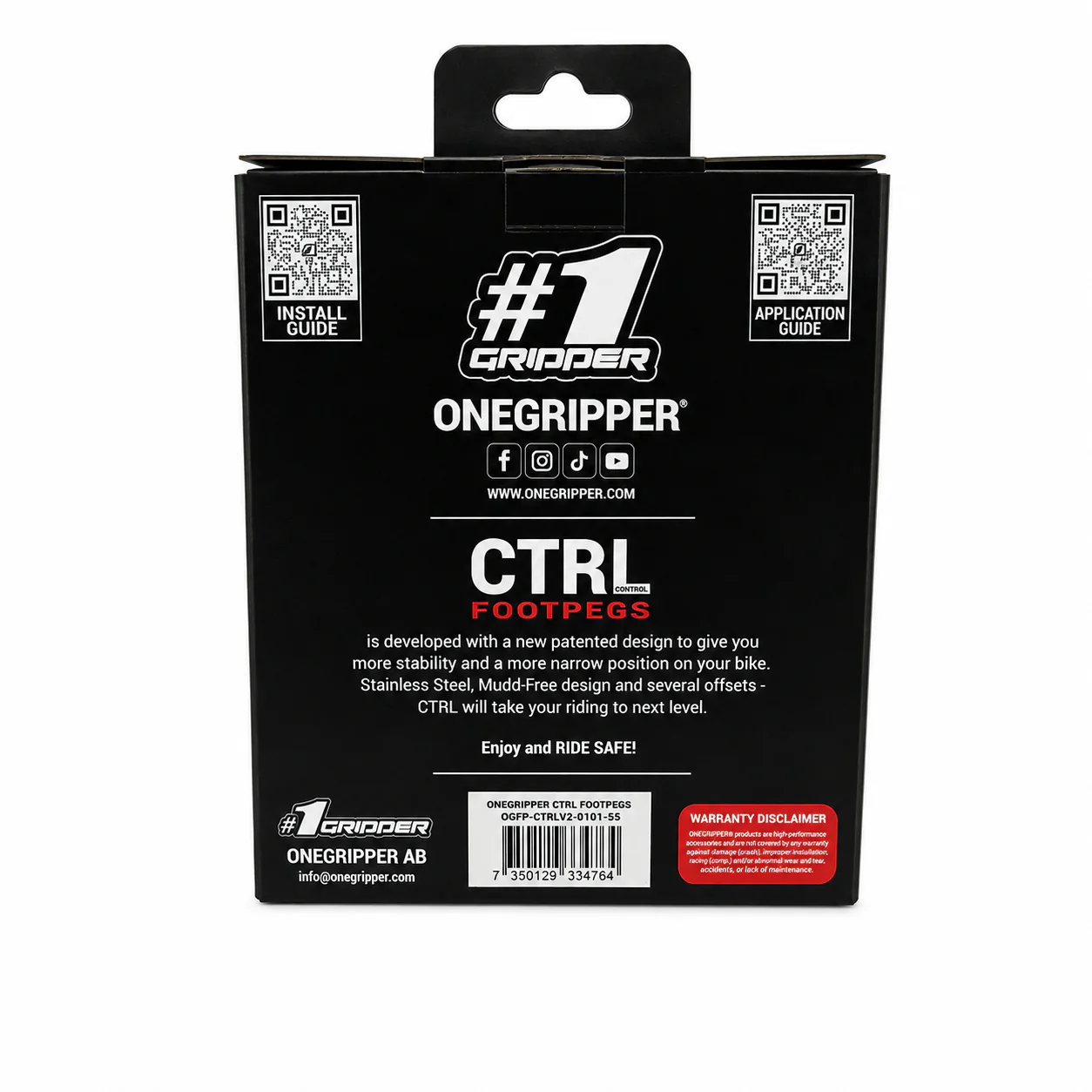 Onegripper Fußrasten CTRL V2