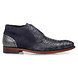 Floris van Bommel Veterboot blauw met print Floris van Bommel Veterboot blauw met print