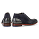 Floris van Bommel Veterboot blauw met print Floris van Bommel Veterboot blauw met print