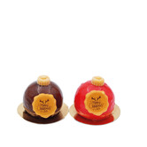 Individuele portie - Jingle Bells - frambozen- en chocoladeroomijs - 4 stuks