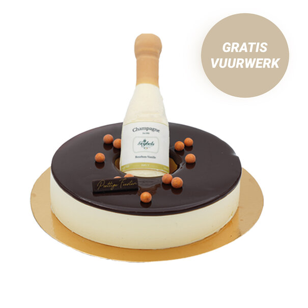 Roomijstaart - Champagne emmer - vanille - 9 personen