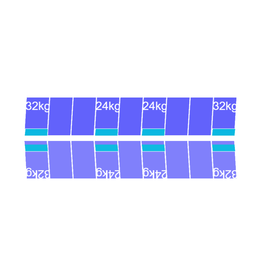 Blubase Connect 18 Panelen montageset Oost/West Portrait 1081-1184MM