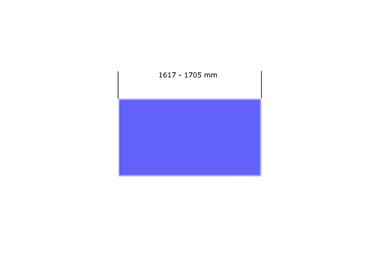 Paneel Lengte 1617-1705 mm.