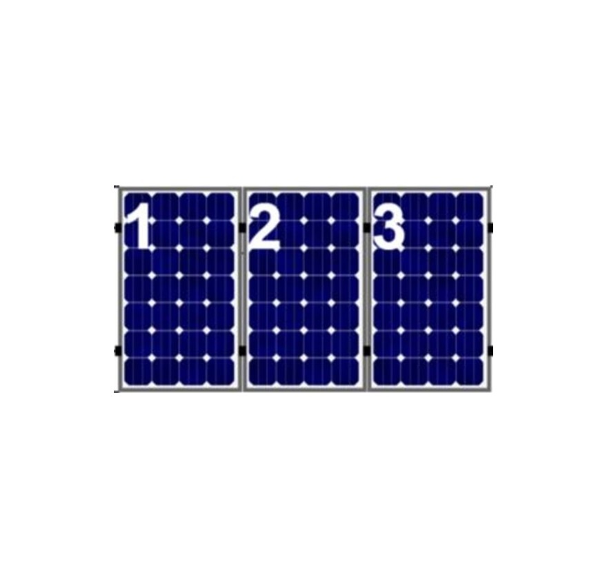 Esdec 3 Panelen Portrait op Horizontale Rails ZW 0-114