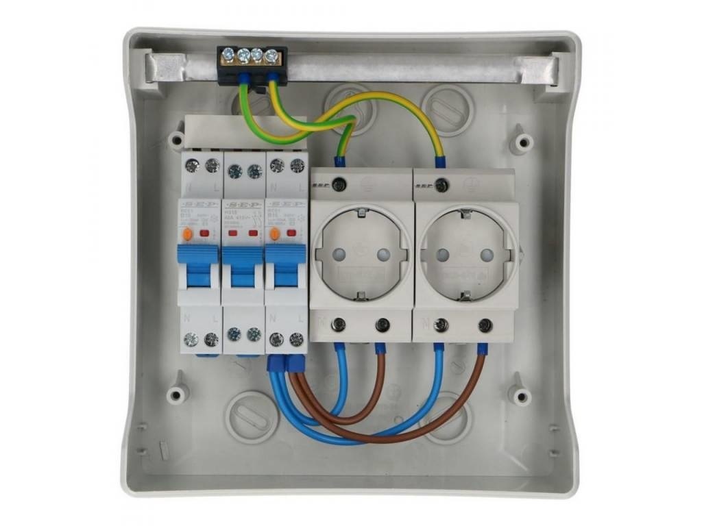 Green Line PV Verdeler 2 x Stopcontact Op=Op