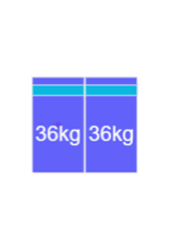 Blubase Connect Montageset Zuid portrait - 2 panelen 1035-1150MM