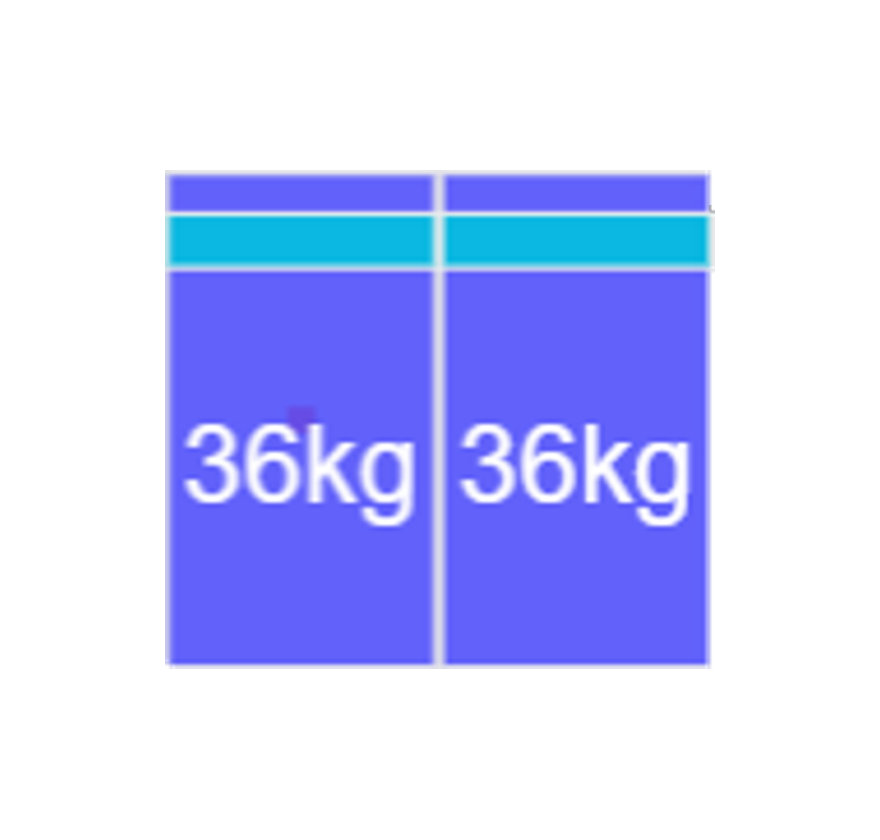 Blubase Connect Montageset Zuid portrait - 2 panelen 1035-1150MM