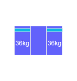 Blubase Connect Montageset Zuid portrait - 3 panelen 1035-1150MM