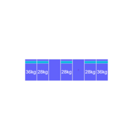 Blubase Connect Montageset Zuid portrait - 7 panelen 1035-1150MM