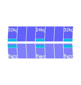 Blubase Connect 14 Panelen montageset Oost/West Portrait  1035-1150MM