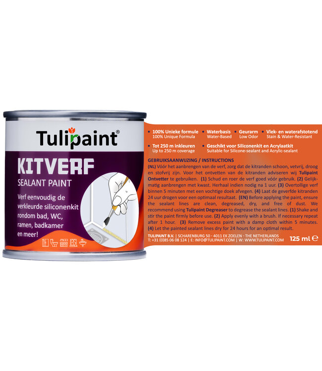 Tulipaint Kitverf 125ml / Siliconenkit verven