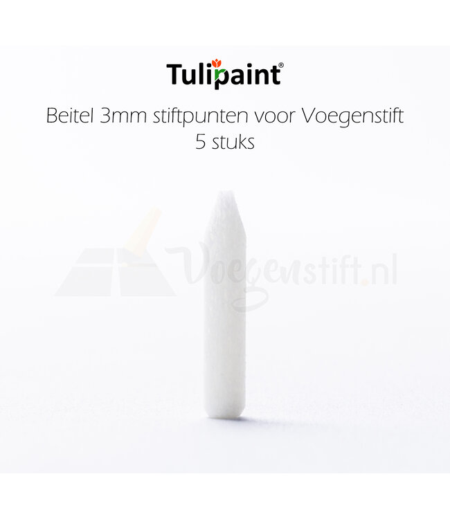 Tulipaint Beitel 3mm reservepunten voor Voegenstift (5 stuks)