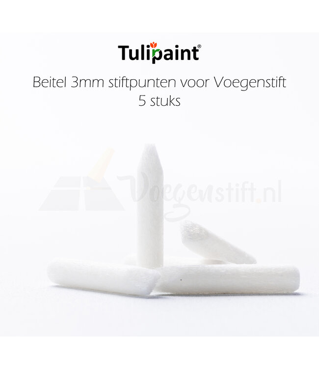 Tulipaint Beitel 3mm reservepunten voor Voegenstift (5 stuks)