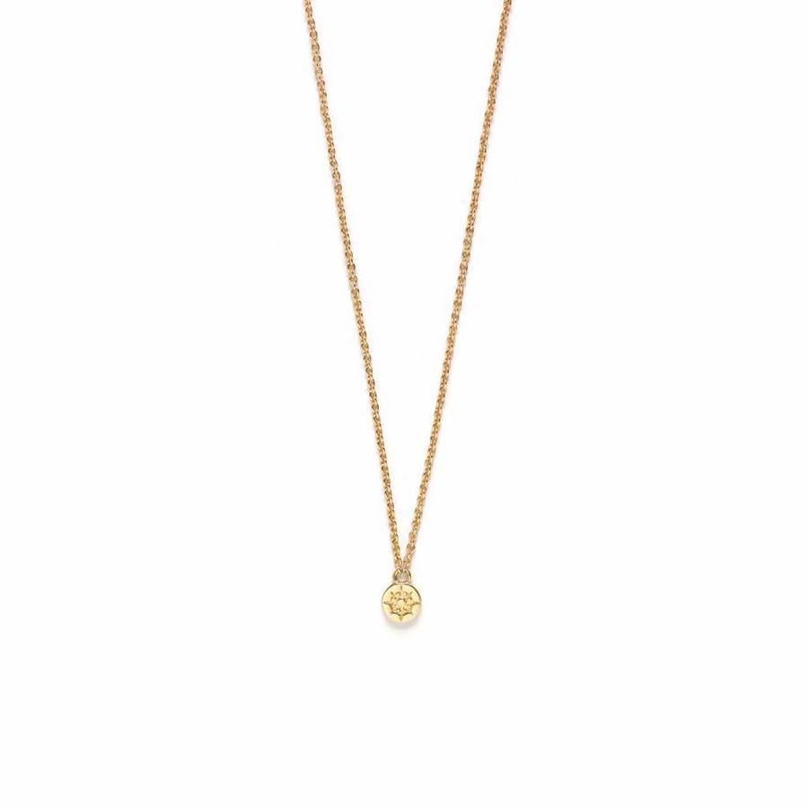 Compass Necklace Gold Plated-1