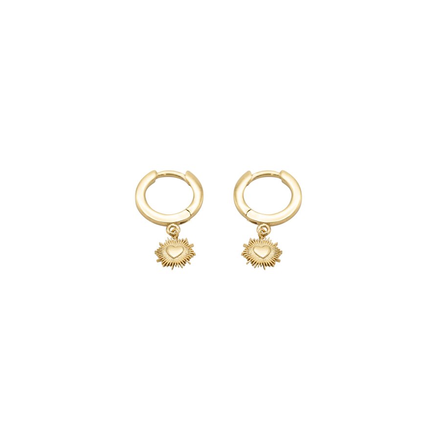 Heart Hoops Gold Plated-3