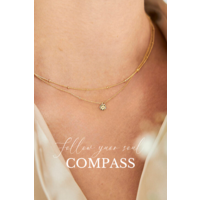 thumb-Compass Necklace Gold Plated-2