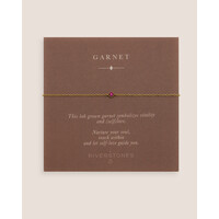 thumb-Garnet Bracelet Gold Plated-1