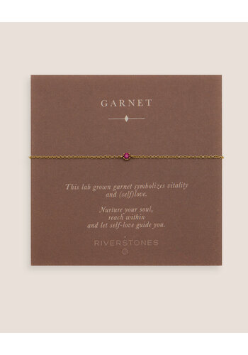 Garnet Bracelet Gold Plated 