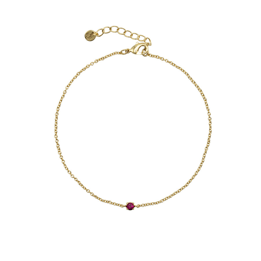 Garnet Bracelet Gold Plated-2