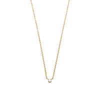 thumb-Diamond Necklace Gold Plated-2