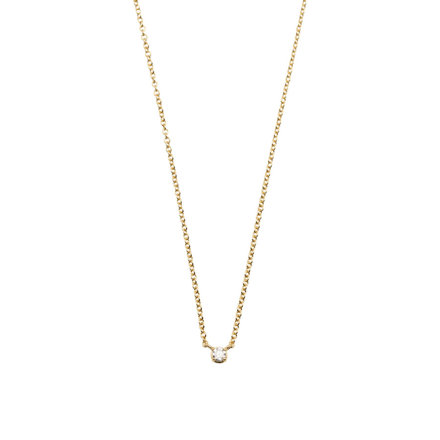 Diamond Necklace Gold Plated-2