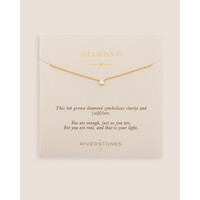 thumb-Diamond Necklace Gold Plated-1