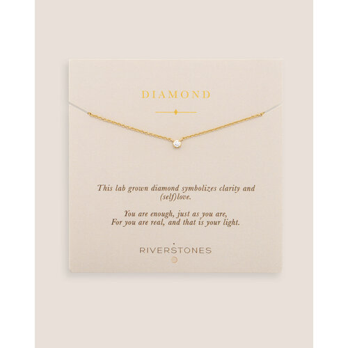 Diamond Necklace Gold Plated 