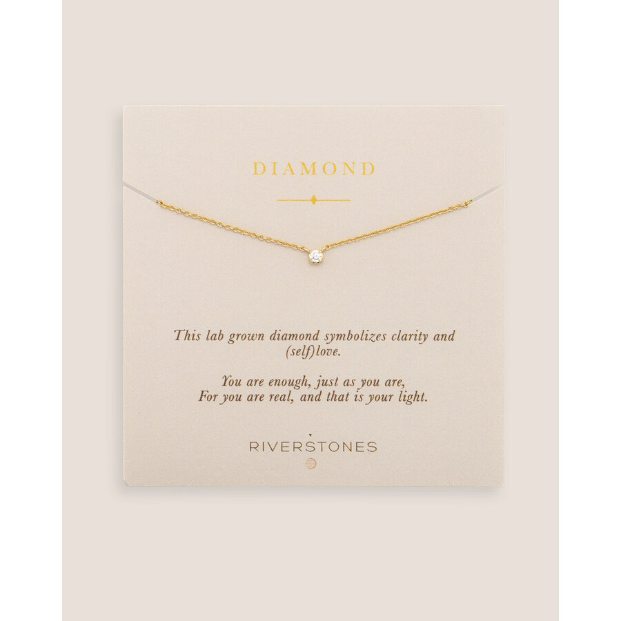 Diamond Necklace Gold Plated-1