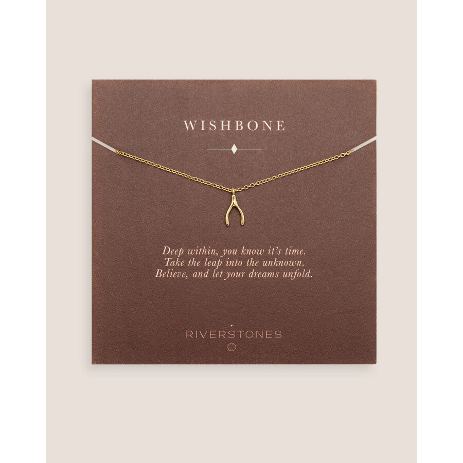 Wishbone Necklace Gold Plated-1