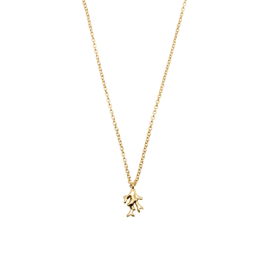 Coral Necklace Gold Plated-2