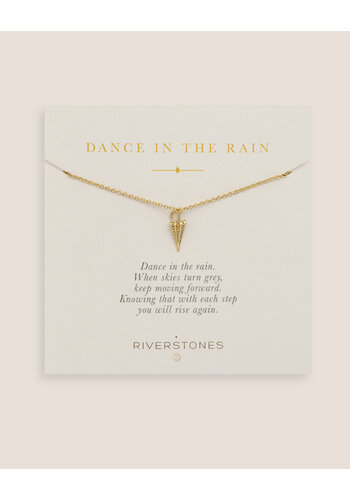 Dance in the rain Necklace Gold Plated 