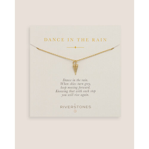 Dance in the rain Necklace Gold Plated 