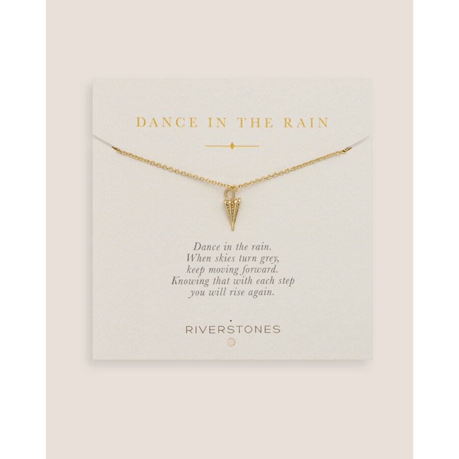 Dance in the rain Necklace Gold Plated-1
