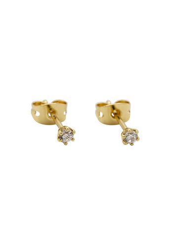 Lab Diamond Studs Gold Plated 