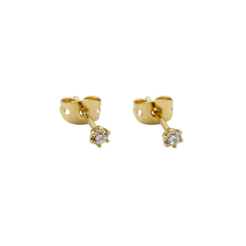 Lab Diamond Studs Verguld 