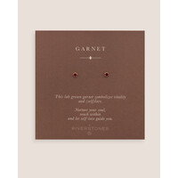 thumb-Garnet Studs Verguld-2