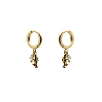thumb-Coral Hoops Verguld (labradorite)-4