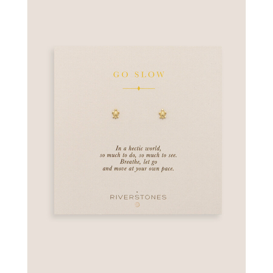 Go Slow Studs Gold Plated-3