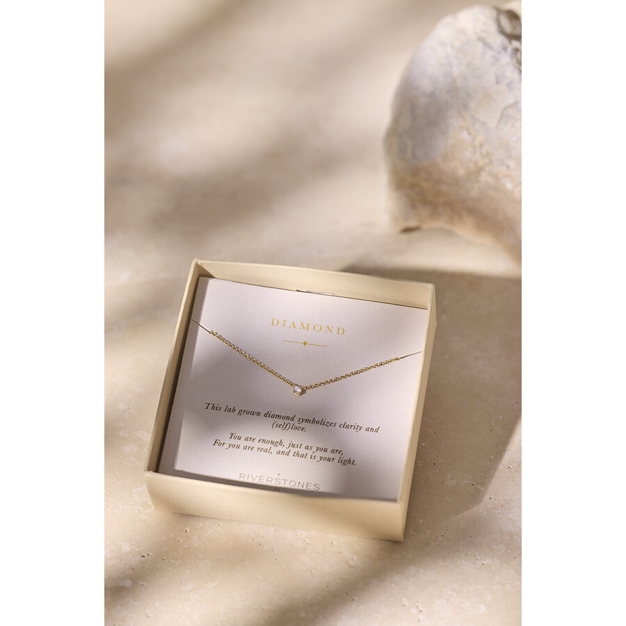 Diamond Necklace Gold Plated-3